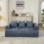Canapé-lit de salon en chenille avec matelas pliable convertible, futon 2 places pour salon, chambre à coucher