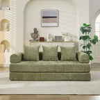 Canapé-lit de salon en chenille avec matelas pliable convertible, futon 2 places pour salon, chambre à coucher