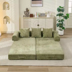 Canapé-lit de salon en chenille avec matelas pliable convertible, futon 2 places pour salon, chambre à coucher