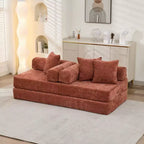 Canapé-lit de salon en chenille avec matelas pliable convertible, futon 2 places pour salon, chambre à coucher