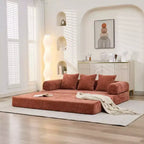 Canapé-lit de salon en chenille avec matelas pliable convertible, futon 2 places pour salon, chambre à coucher