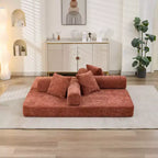 Canapé-lit de salon en chenille avec matelas pliable convertible, futon 2 places pour salon, chambre à coucher