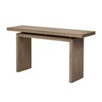 Console d'entrée moderne avec plateau flottant, table de couloir étroite en placage de frêne pour salon, hall d'entrée ou vestibule