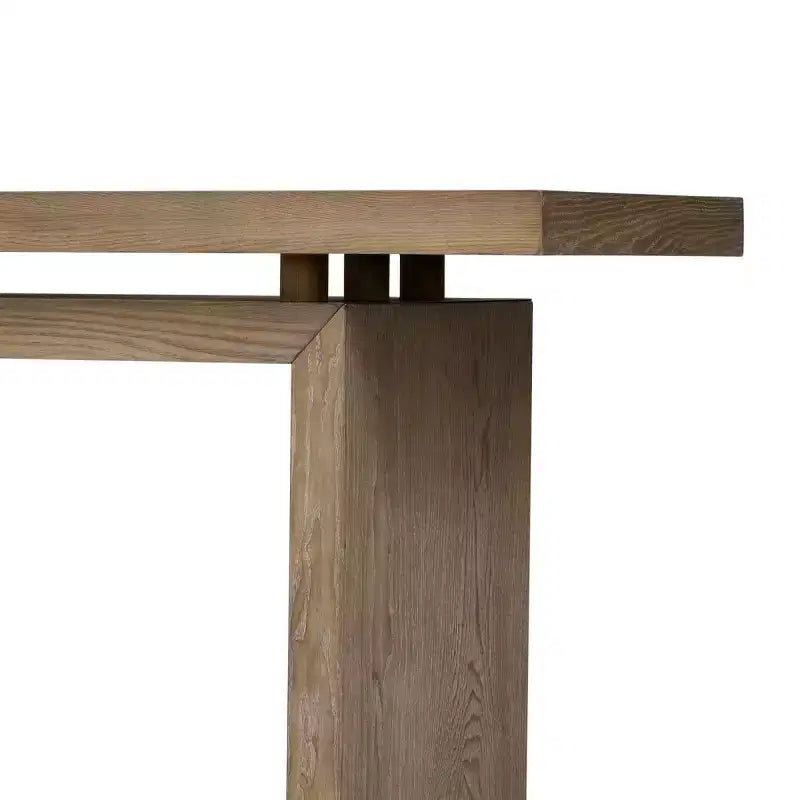 Console d'entrée moderne avec plateau flottant, table de couloir étroite en placage de frêne pour salon, hall d'entrée ou vestibule