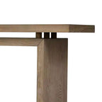 Console d'entrée moderne avec plateau flottant, table de couloir étroite en placage de frêne pour salon, hall d'entrée ou vestibule