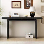 Console d'entrée moderne avec plateau flottant, table de couloir étroite en placage de frêne pour salon, hall d'entrée ou vestibule