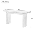 Console d'entrée moderne avec plateau flottant, table de couloir étroite en placage de frêne pour salon, hall d'entrée ou vestibule