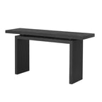Console d'entrée moderne avec plateau flottant, table de couloir étroite en placage de frêne pour salon, hall d'entrée ou vestibule