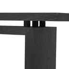Console d'entrée moderne avec plateau flottant, table de couloir étroite en placage de frêne pour salon, hall d'entrée ou vestibule