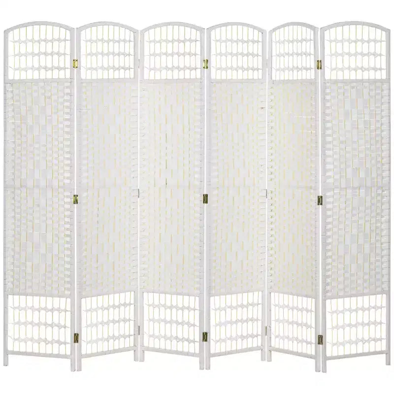 Paravent pliant à 6 panneaux, séparateur de pièce portable en fibre ondulée pour bureau à domicile