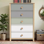 Galano 5-Drawer Chest with Mixed Color Fronts in Oslo Oak 30.7 W x 15.7 D x 46.2 H