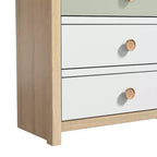 Commode à 5 tiroirs avec façades de couleurs mélangées de 78 cm (L) x 40 cm (P) x 117,3 cm (H)