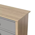 Commode à 5 tiroirs avec façades de couleurs mélangées de 78 cm (L) x 40 cm (P) x 117,3 cm (H)