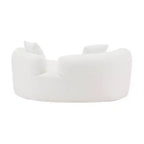 66,93Canapé incurvé moderne en velours Teddy pour petits espaces et appartements, aucun assemblage requis
