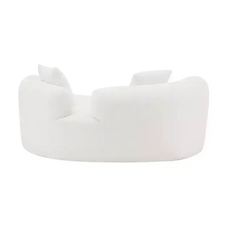 66,93Canapé incurvé moderne en velours Teddy pour petits espaces et appartements, aucun assemblage requis