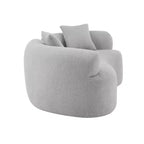 66,93Canapé incurvé moderne en velours Teddy pour petits espaces et appartements, aucun assemblage requis