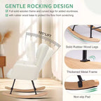 Fauteuil à bascule Teddy, Chaise moderne avec dossier haut, Capacité de 113 kg, Fauteuil à bascule d'appoint pour salon, chambre de bébé, chambre à coucher