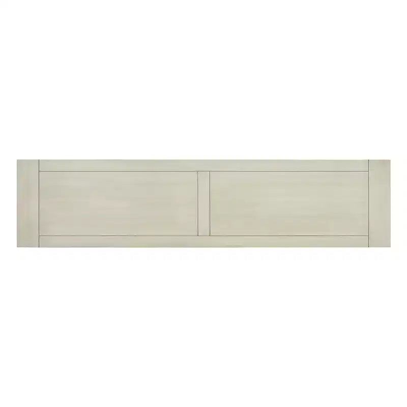 Console longue rectangulaire en bois de style méditerranéen avec tiroirs et étagère