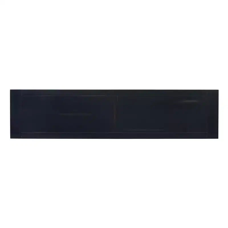 Console longue rectangulaire en bois de style méditerranéen avec tiroirs et étagère