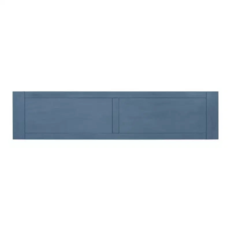 Console longue rectangulaire en bois de style méditerranéen avec tiroirs et étagère