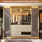 Besiost 48 Closet System with 5 Wood Drawers