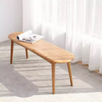 39.3 Skinny Wooden Dining BenchNatural Oak Seat for Indoor Use, Ideal for Entryway, Living Room, Bedroom, or Kitchen