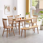 Banc de salle à manger en bois fin de 39,3 po, siège en chêne naturel pour usage intérieur, idéal pour une entrée, un salon, une chambre ou une cuisine