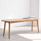 Banc de salle à manger en bois fin de 39,3 po, siège en chêne naturel pour usage intérieur, idéal pour une entrée, un salon, une chambre ou une cuisine