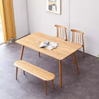 Banc de salle à manger en bois fin de 39,3 po, siège en chêne naturel pour usage intérieur, idéal pour une entrée, un salon, une chambre ou une cuisine