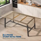 Table de salle à manger industrielle pour 4 à 6 personnes, longue table de cuisine en bois de 160 cm avec cadre métallique robuste et finition grise - Table de comptoir rectangulaire 4 places