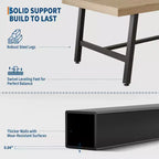 Table de salle à manger industrielle pour 4 à 6 personnes, longue table de cuisine en bois de 160 cm avec cadre métallique robuste et finition grise - Table de comptoir rectangulaire 4 places