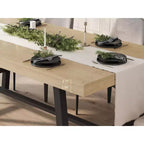 Table de salle à manger industrielle pour 4 à 6 personnes, longue table de cuisine en bois de 160 cm avec cadre métallique robuste et finition grise - Table de comptoir rectangulaire 4 places