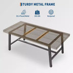 Table de salle à manger industrielle pour 4 à 6 personnes, longue table de cuisine en bois de 160 cm avec cadre métallique robuste et finition grise - Table de comptoir rectangulaire 4 places
