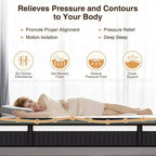 Matelas King de 14 po, Matelas hybride à mémoire de forme - Fermeté moyenne, infusé de gel, rafraîchissant et respirant, soulagement de la pression, isolation des mouvements