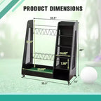 Organisateur de sac de golf pour garage, support de rangement pour clubs de golf en bois de qualité supérieure pouvant accueillir 2 sacs de golf, organisateur de coffre de golf pour garage, abri de club, sous-sol