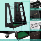 Organisateur de sac de golf pour garage, support de rangement pour clubs de golf en bois de qualité supérieure pouvant accueillir 2 sacs de golf, organisateur de coffre de golf pour garage, abri de club, sous-sol