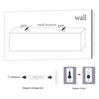 Étagère flottante noire 18.11 C avec support invisible pour montage mural en bois, parfaite pour la décoration de salle de bain/chambre/cuisine ou pour exposer des livres/plantes, facile à installer.