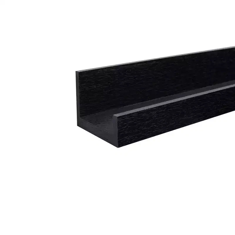 Étagère flottante noire 18.11 C avec support invisible pour montage mural en bois, parfaite pour la décoration de salle de bain/chambre/cuisine ou pour exposer des livres/plantes, facile à installer.
