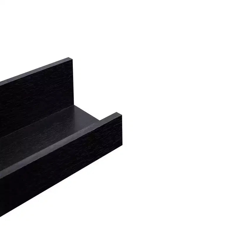 Étagère flottante noire 18.11 C avec support invisible pour montage mural en bois, parfaite pour la décoration de salle de bain/chambre/cuisine ou pour exposer des livres/plantes, facile à installer.