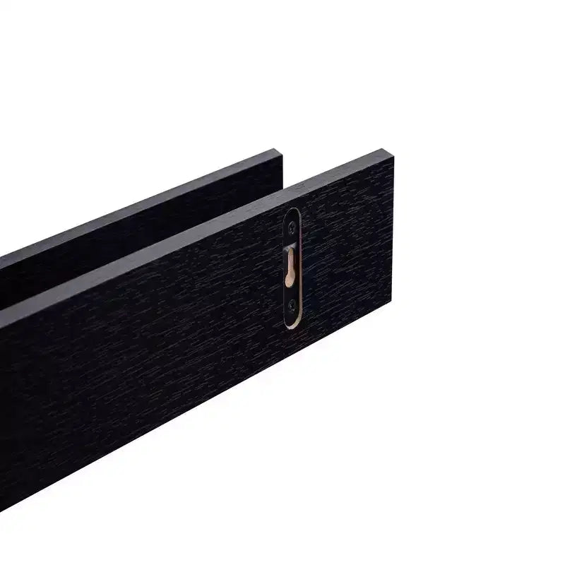 Étagère flottante noire 18.11 C avec support invisible pour montage mural en bois, parfaite pour la décoration de salle de bain/chambre/cuisine ou pour exposer des livres/plantes, facile à installer.
