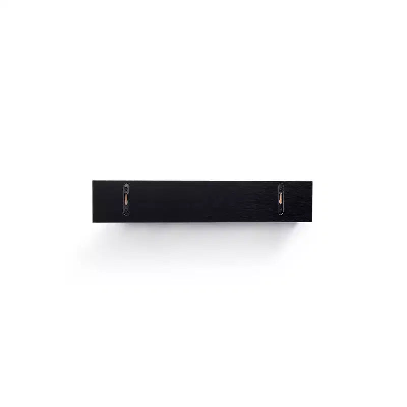 Étagère flottante noire 18.11 C avec support invisible pour montage mural en bois, parfaite pour la décoration de salle de bain/chambre/cuisine ou pour exposer des livres/plantes, facile à installer.
