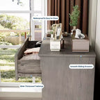 Commode à 4 tiroirs pour chambre à coucher, commode haute avec poignées en métal, commode/meuble TV rustique en bois, pour salon, couloir