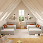 Lit de repos double avec barrières de sécurité, cadre de lit d'angle en velours avec tête de lit pour chambre d'enfant