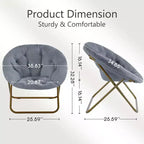 Fauteuil de salon moderne, Fauteuil capitonné en fausse fourrure avec cadre robuste, Fauteuils pliants pour salon, chambre, bureau