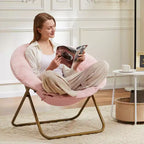 Fauteuil de salon moderne, Fauteuil capitonné en fausse fourrure avec cadre robuste, Fauteuils pliants pour salon, chambre, bureau