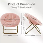 Fauteuil de salon moderne, Fauteuil capitonné en fausse fourrure avec cadre robuste, Fauteuils pliants pour salon, chambre, bureau