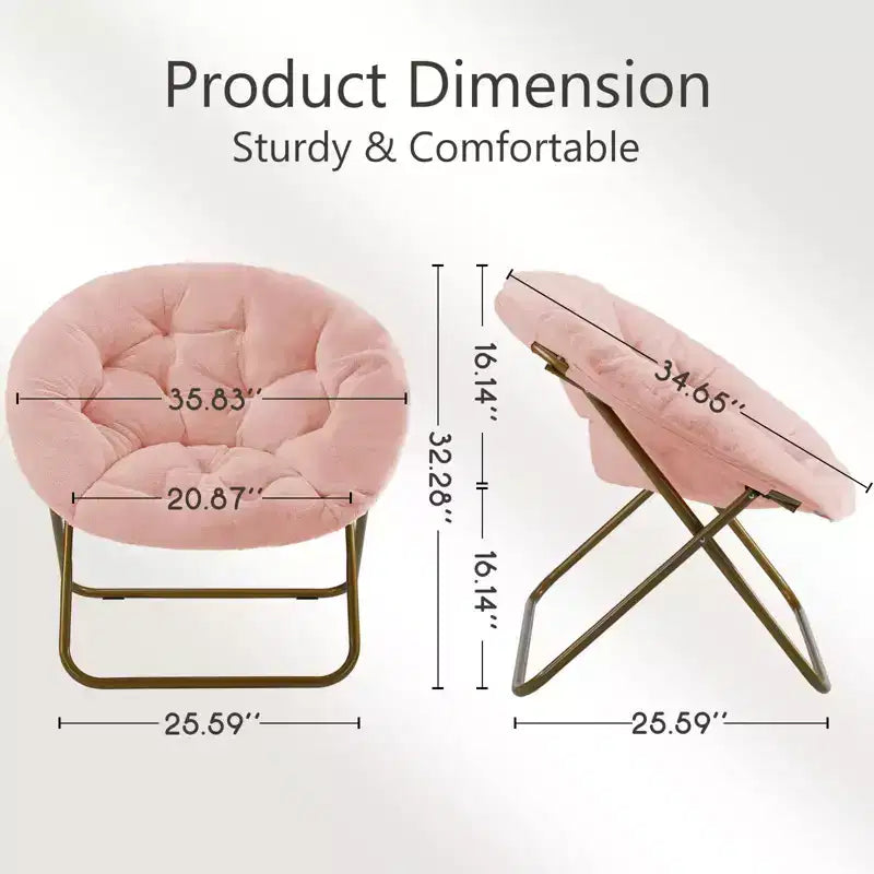Fauteuil de salon moderne, Fauteuil capitonné en fausse fourrure avec cadre robuste, Fauteuils pliants pour salon, chambre, bureau