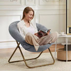 Fauteuil de salon moderne, Fauteuil capitonné en fausse fourrure avec cadre robuste, Fauteuils pliants pour salon, chambre, bureau
