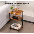 Table basse à hauteur réglable à 3 niveaux, table de chevet de rangement peu encombrante, antirouille