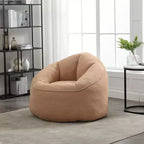 Canapé Poire en Mousse Haute Pression Fauteuil Poire Adulte avec Rembourrage en Mousse Compressée et Repose-Pieds